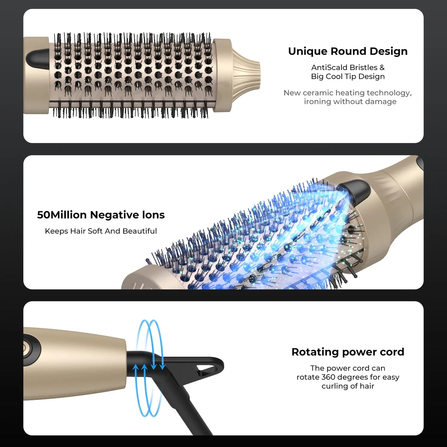 AuraWave™ Gold Thermal Brush