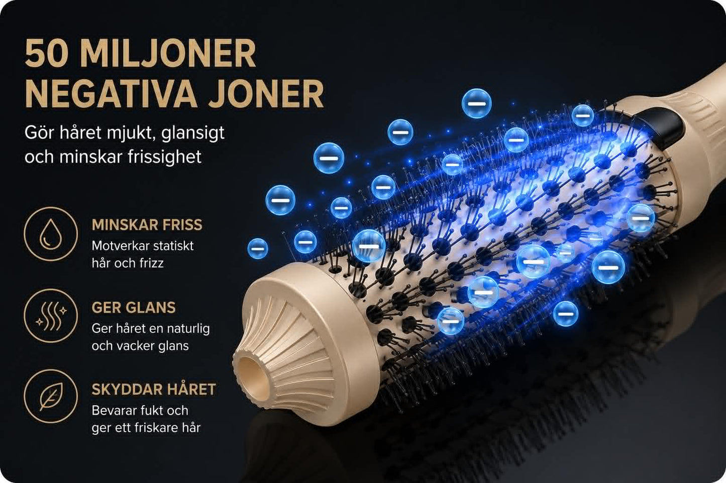 AuraWave™ Gold 3-in 1 Thermal Brush