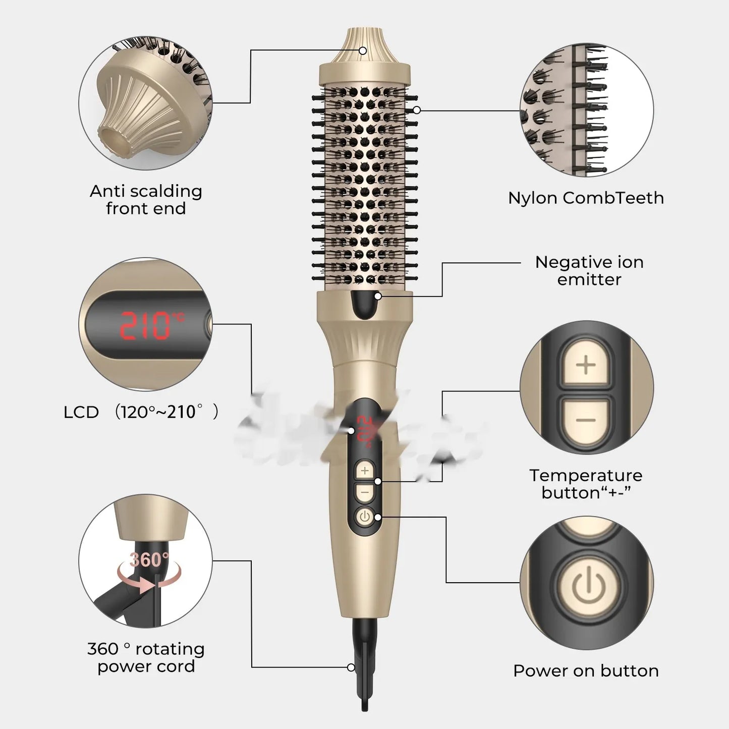 AuraWave™ Gold Thermal Brush